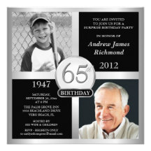 65.o Invitaciones del cumpleaños entonces y ahora  Anuncio Personalizado