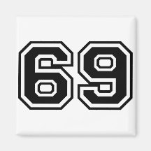 69 sesenta y nueve sesenta y nueve iconos de la mo iman para frigorífico