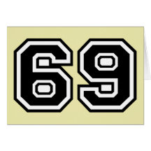 69 sesenta y nueve sesenta y nueve iconos de la mo tarjeton