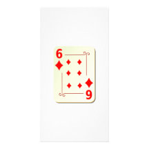 6 del naipe de los diamantes tarjetas personales