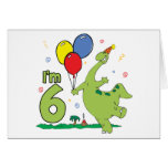 6ta invitación del cumpleaños de Dino Tarjeton