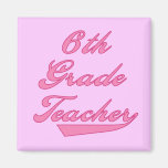 6to Camisetas y regalos del rosa del profesor del  Imán