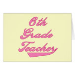 6to Camisetas y regalos del rosa del profesor del  Tarjeton