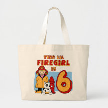 6to cumpleaños de Lil Firegirl Bolsa De Mano