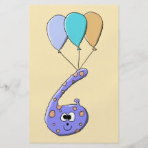 6to Cumpleaños, historieta púrpura del monstruo de Tarjetones