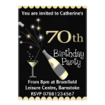 70.o Invitación de la fiesta de cumpleaños