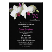 70.o Invitación de la fiesta de cumpleaños -- Orqu