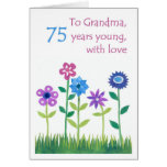 75.o Tarjeta de cumpleaños para una abuela - flore