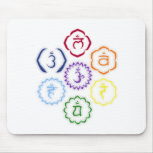 7 Chakras en un círculo Alfombrilla De Ratón