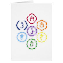 7 Chakras en un círculo Felicitación