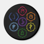 7 Chakras en un círculo Imán Para Frigorifico