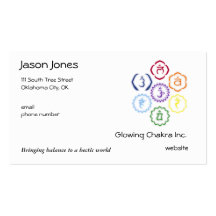 7 Chakras en un círculo Plantillas De Tarjetas Personales