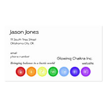 7 Chakras en una línea Tarjeta De Negocio