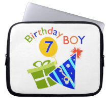 7mo cumpleaños - muchacho del cumpleaños fundas portátiles