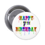 7mo diseño feliz del circo del cumpleaños pins