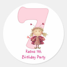 7mo pegatina adaptable de la fiesta de cumpleaños 