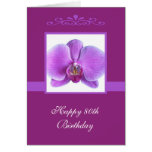 80.a tarjeta de cumpleaños de la orquídea