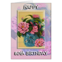 80.a tarjeta de cumpleaños feliz