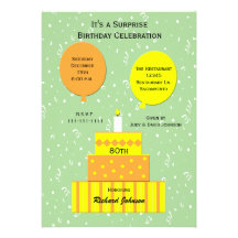 80.o Invitación de la fiesta de cumpleaños de la s