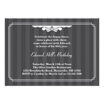 80.o Invitación elegante de la fiesta de cumpleaño