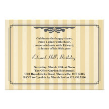 80.o Invitación elegante de la fiesta de cumpleaño