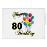 80.os regalos de cumpleaños y ropa felices del cum felicitación