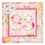 83.o estilo scrapbooking de la fiesta de cumpleaño invitación