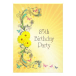 85o Invitación de la fiesta de cumpleaños con las 