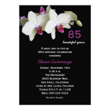 85o Invitación de la fiesta de cumpleaños -- Orquí
