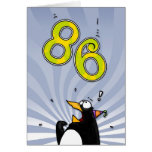 86.o cumpleaños - tarjeta de la sorpresa del pingü