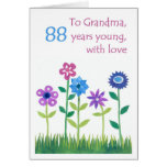 88.o Tarjeta de cumpleaños para una abuela - flore