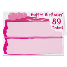 89.o cumpleaños feliz felicitación