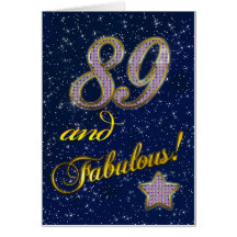 89.o cumpleaños para alguien fabuloso tarjetas