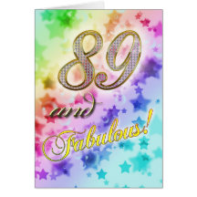 89.o Invitación de la fiesta de cumpleaños Tarjetón