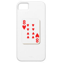 8 del naipe de los corazones iPhone 5 carcasas