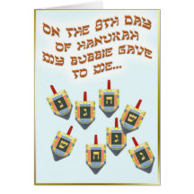 8 Dreidels Tarjetas