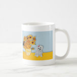 8 perrito maltés - girasoles tazas de café