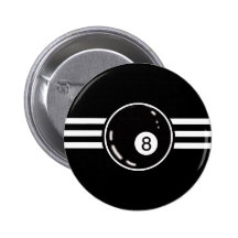 8 rayas del blanco de la bola pins