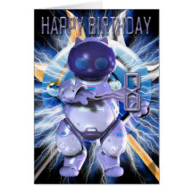 8va tarjeta de cumpleaños feliz, gatito de Robo, g