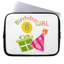 8vo cumpleaños - chica del cumpleaños funda portátil