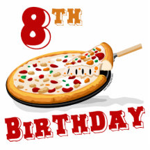 8vo Fiesta de la pizza del cumpleaños Escultura Fotografica