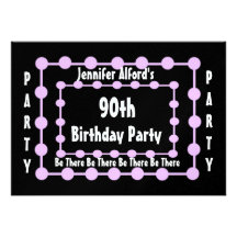 90.o Invitación de la fiesta de cumpleaños - bolas