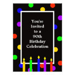 90.o Invitación de la fiesta de cumpleaños -- Vela