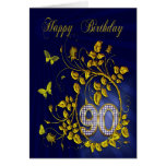 90.o Mariposas de oro del cumpleaños Felicitaciones