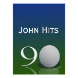 90.o Plantilla de la invitación del golf de la fie