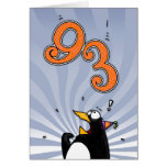 93.o cumpleaños - tarjeta de la sorpresa del pingü