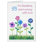95.o Tarjeta de cumpleaños para una abuela - flore