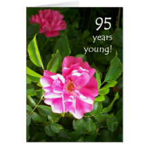 95.o Tarjeta de cumpleaños - rosas rosados