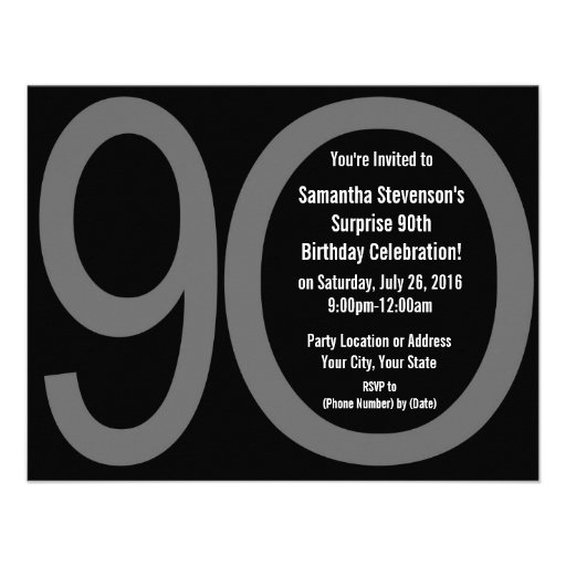 9-0 invitaciones grandes de la fiesta de cumpleaño anuncios personalizados