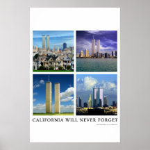 9/11" California nunca olvidará" el poster